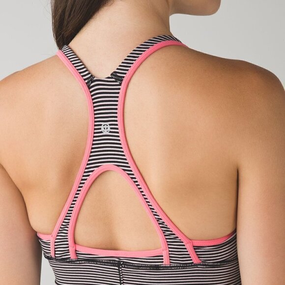 NWOT Lululemon Satnam Tank Mini Pop Stripe / Pink Lemonade Size 6 - Picture 3 of 6